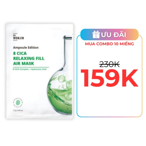Mặt nạ Dr.Wonjin Ampoule Edition CICA Relaxing Fill Air Mask - Xanh Lá