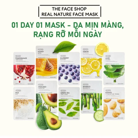 Thành phần mặt nạ trà xanh The Face Shop