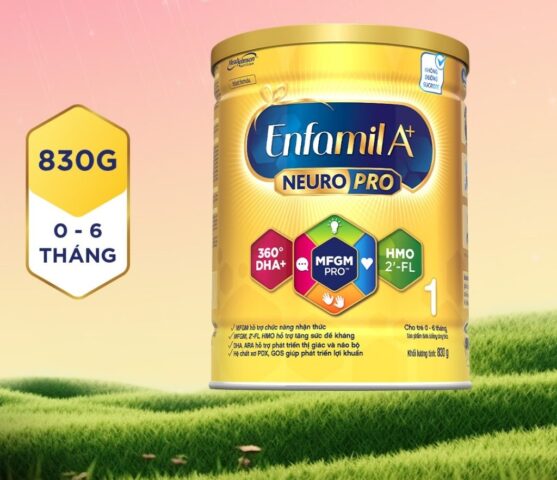 Sữa Enfamil A+ NeuroPro số 1 cho bé sơ sinh đến 6 tháng tuổi