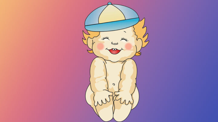Hình ảnh em bé đáng yêu cười vector siêu hot