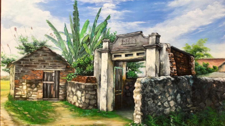 áº£nh váº½ tranh quÃª hÆ°Æ¡ng 