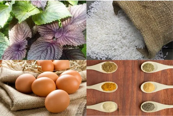 1Cháo tía tô cho bé với trứng