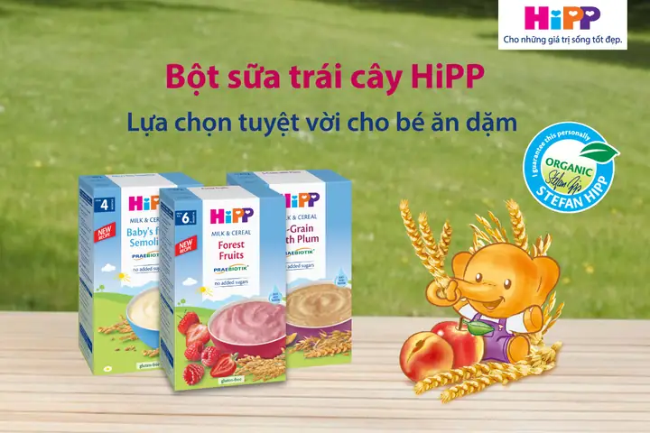 Bột ăn dặm HiPP dành cho bé mấy tuổi?