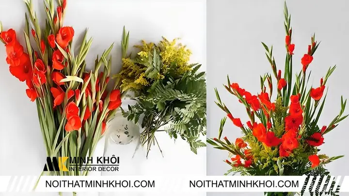 Các bước cắm hoa lay ơn trên bàn thờ