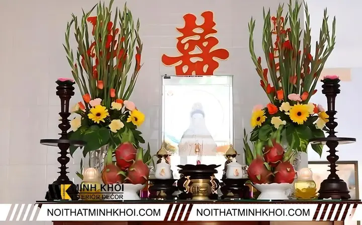 Ý nghĩa cắm hoa lay ơn trên bàn thờ