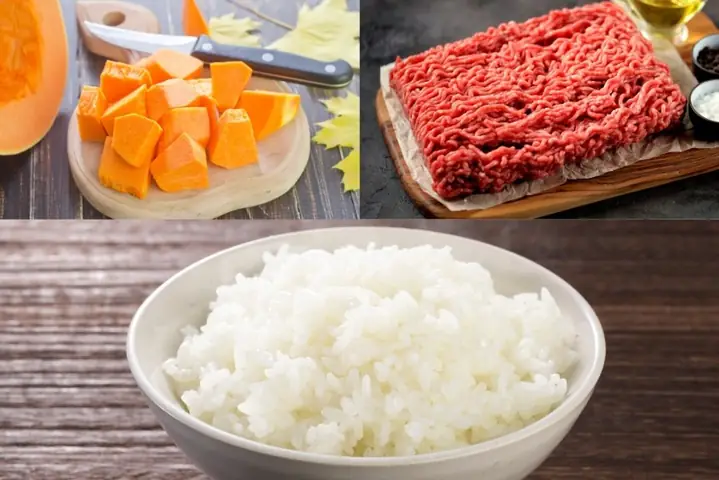 1Cơm bí đỏ bò bằm cho bé ăn dặm (Công thức được chia sẻ bởi người dùng)