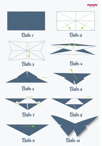 6. Cách gấp con bướm origami cực dễ