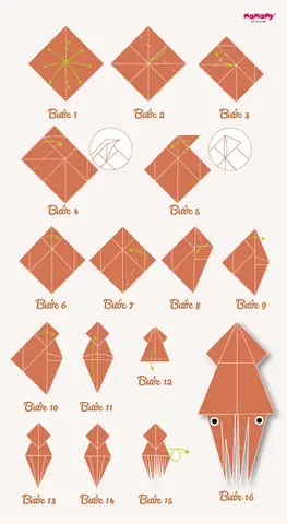 9. Một số cách làm đồ chơi bằng giấy origami khác tha hồ cho mẹ và bé lựa chọn