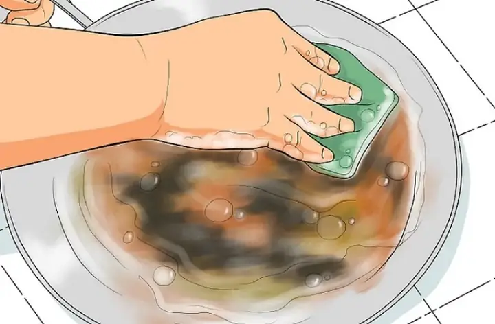 Dùng chất tẩy rửa