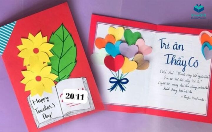 Mẫu thiệp handmade 20 11 đơn giản nhất đẹp