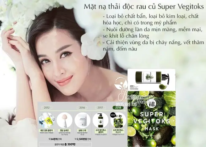 Công dụng của Mặt nạ thải độc rau củ Super Vegitoks Mask 6 miếng Công dụng của Mặt nạ thải độc rau củ Super Vegitoks Mask 6 miếng