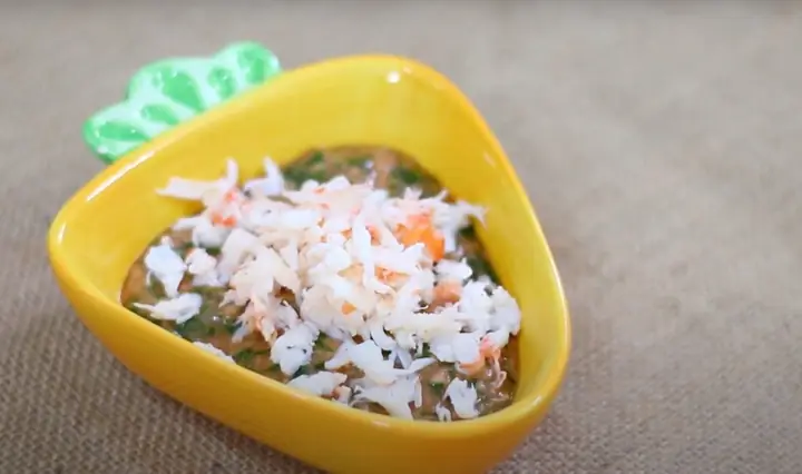 2.5 Cháo tôm yến mạch rau mồng tơi