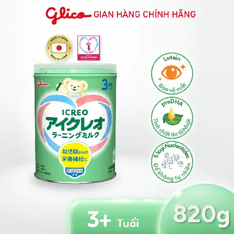 Thực phẩm bổ sung ICREO Learning Milk số 3 820g (trên 3 tuổi) Thực phẩm bổ sung ICREO Learning Milk số 3 820g (trên 3 tuổi)