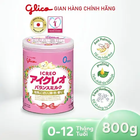 Sữa Glico ICREO số 0 Balance Milk 800g (0-12 tháng) Sữa Glico ICREO số 0 Balance Milk 800g (0-12 tháng)