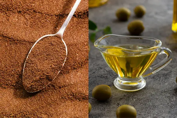 1.4. Coffee grounds and olive oil