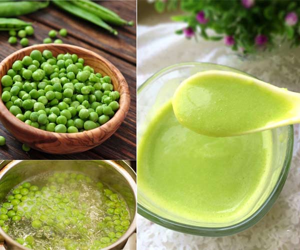 Đậu Hà Lan nghiền là món ăn dặm bổ dưỡng trong bộ ăn dặm cho bé 6 tháng