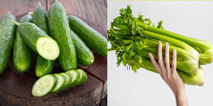 Enzyme trong dưa chuột làm phá hủy vitamin C trong cần tây
