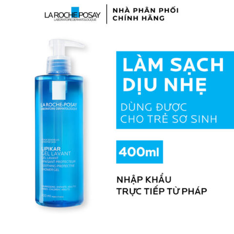 Gel tắm La Roche-Posay Lipikar Gel Lavant làm sạch và bảo vệ da nhạy cảm