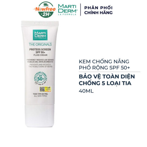 Kem chống nắng vật lý lai hóa học MartiDerm phổ rộng bảo vệ toàn diện