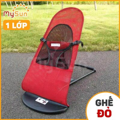 Ghế nằm cho trẻ sơ sinh đỏ 1 lớp MySun