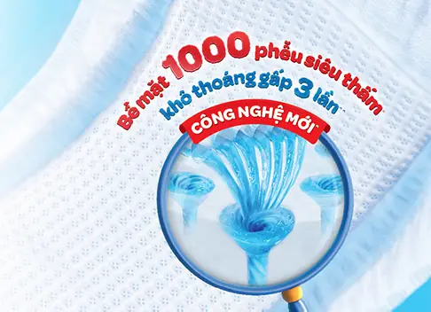 + Bề mặt siêu thấm hút + Bề mặt siêu thấm hút