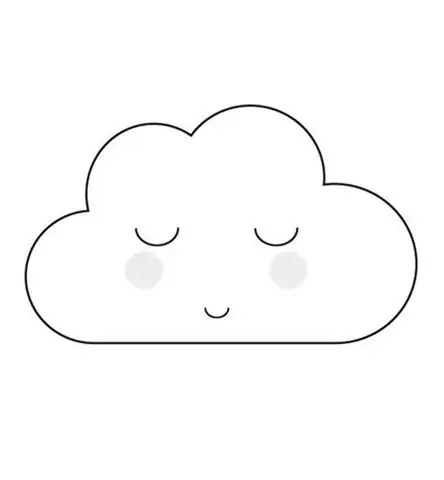 1Tranh tô màu đám mây