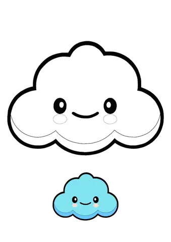 1Tranh tô màu đám mây