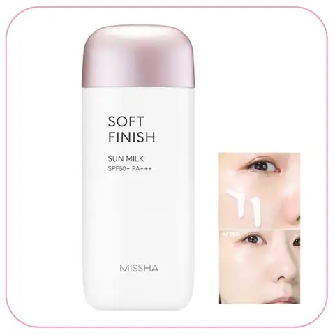 Kem Chống Nắng Dạng Sữa Dịu Nhẹ, Nâng Tông Da Missha All-Around Safe Block Soft Finish Sun Milk SPF50+ PA+++ 70ml