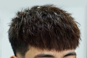 Kiểu tóc con sâu Premlock cho bé trai ít tóc, tạo sự xù rối cá tính và dày dặn
