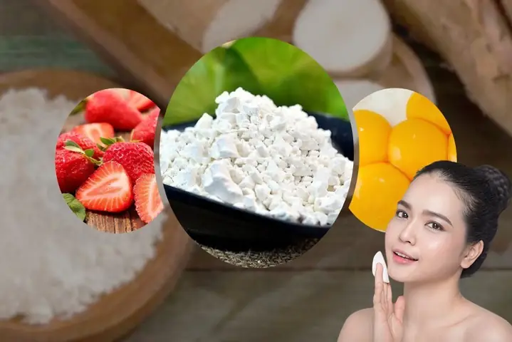 7Cách làm mặt nạ bột sắn dây với dâu tây