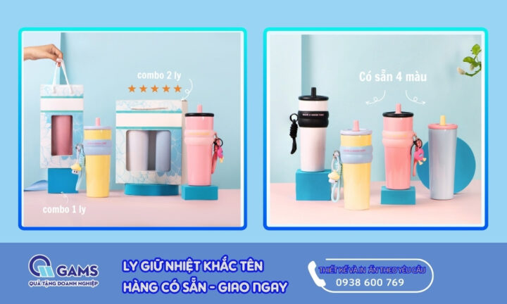 Ly giữ nhiệt khắc tên mẫu đẹp cho học sinh