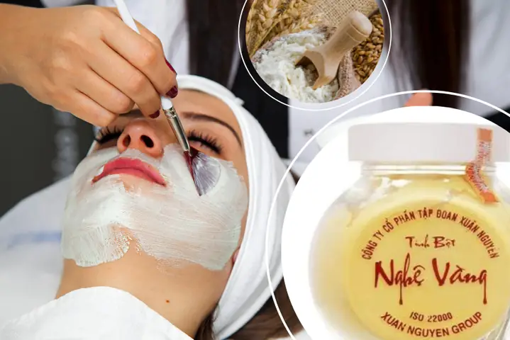3Cách làm mặt nạ bột mì và tinh bột nghệ