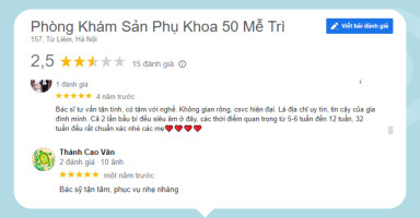 Phản hồi của khách hàng tại Phòng khám SPK 50 Mễ Trì