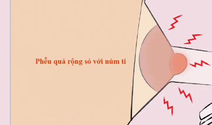 1Tác hại của việc chọn phễu hút sữa không phù hợp