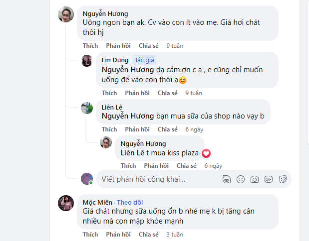 Một số đánh giá, review sữa bầu Matilia