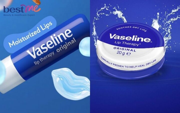 Các dạng của Vaseline dưỡng môi Lip Therapy Original: thỏi và hộp thiếc tiện lợi
