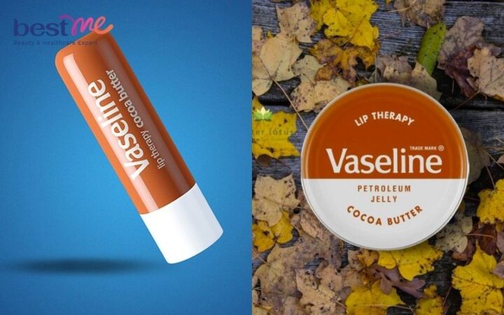 Vaseline Lip Therapy Cocoa Butter Stick và Tin với chiết xuất bơ cacao