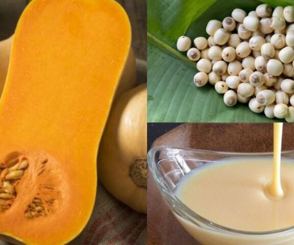 Sữa hạt sen bí đỏ làm bằng máy