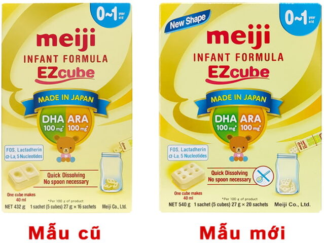 Sữa meiji infant formula dạng thanh nhập khẩu cho trẻ 0-1 tuổi