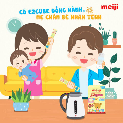 Sữa meiji infant formula dạng thanh nhập khẩu cho trẻ 0-1 tuổi