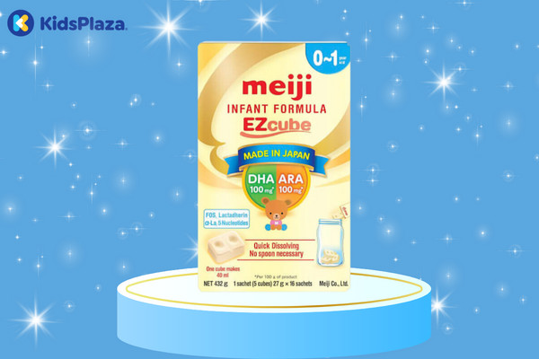 Sữa Meiji Infant Formula EZcube nhập khẩu cho bé 0-1 tuổi và giá