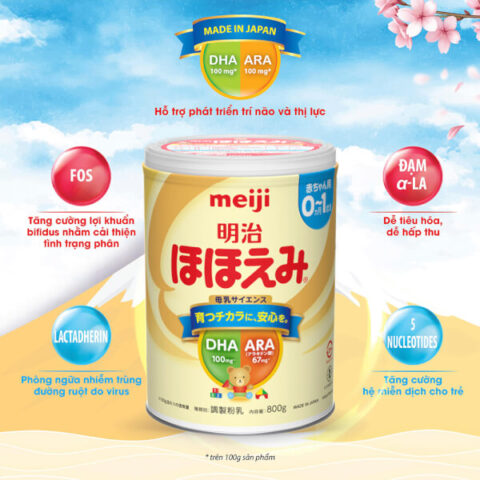 Sữa Meiji nội địa Nhật cho bé dưới 1 tuổi
