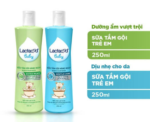Sữa tắm gội 2 in 1 Lactacyd được các bác sĩ nhi khoa khuyên dùng