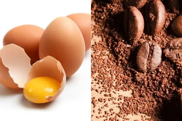3.2 Tẩy tế bào chết bằng cà phê với trứng gà