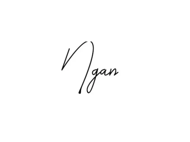 Chữ ký tên Ngân đơn giản