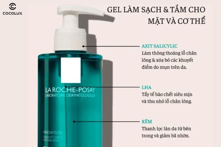 Thành phần chính sữa rửa mặt La Roche-Posay Effaclar Gel Purifying Micro-Peeling