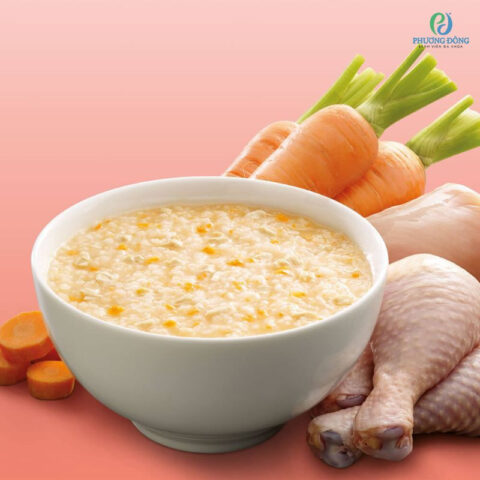 Thịt gà, cà rốt kết hợp có vị ngọt tự nhiên, giàu dinh dưỡng