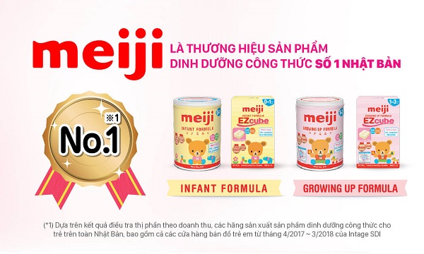 Sữa meiji infant formula dạng thanh nhập khẩu cho trẻ 0-1 tuổi