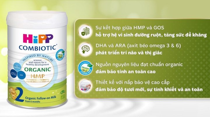 Sữa HiPP Organic Combiotic Số 1: Dinh Dưỡng Toàn Diện Cho Bé 0-6 Tháng