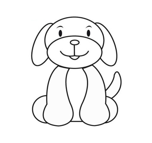 Tranh tÃ´ mÃ u con cÃºn cho bÃ© 3 tuá»•i